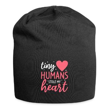 Tiny Humans Stole My Heart Valentine's Day Teacher - Jersey Beanie - black - Front