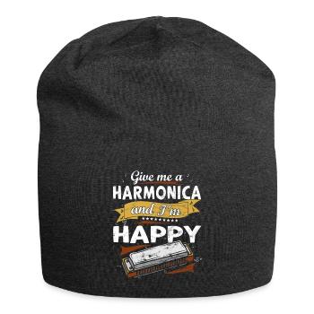 Drôle d’instrument d’harmonica vintage - Bonnet en jersey - charbon - Devant