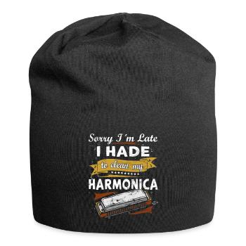 Drôle d’instrument d’harmonica vintage - Bonnet en jersey - noir - Devant