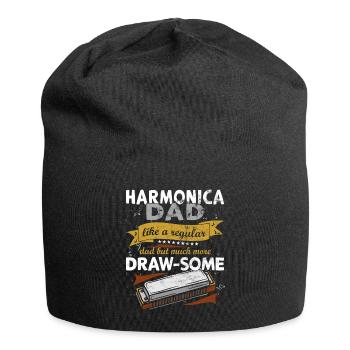 Drôle d’instrument d’harmonica vintage - Bonnet en jersey - noir - Devant