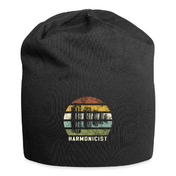 Drôle d’instrument d’harmonica vintage - Bonnet en jersey - noir - Devant