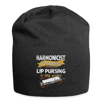 Drôle d’instrument d’harmonica vintage - Bonnet en jersey - noir - Devant