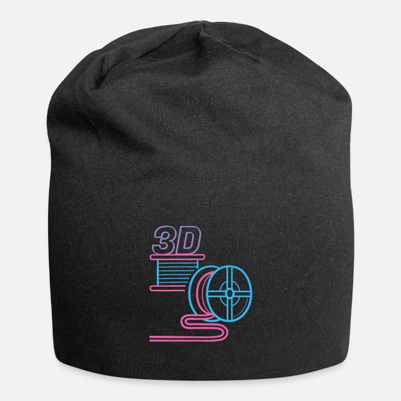 3D Filament PLA 3d Druck 3D Drucker - Jersey-Beanie - Schwarz