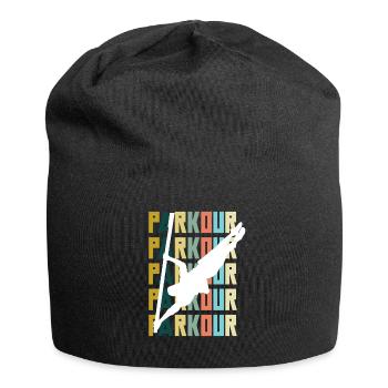 Lustiges Parkourläufer Freerunner Geschenk - Jersey-Beanie - Schwarz - Vorne