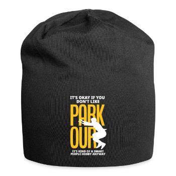 Lustiges Parkourläufer Freerunner Geschenk - Jersey-Beanie - Schwarz - Vorne