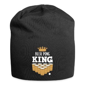 Beer Pong King Beer Pong Cadeau amusant - Bonnet en jersey - noir - Devant