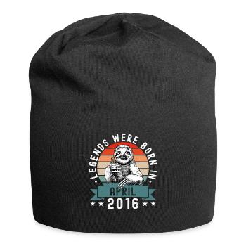 Legends Were Born In April 2016 Faultier Sloth - Jersey Beanie - black - Front