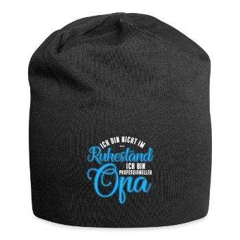 Opa Oma Rentner Ruhestand Rente Spruch Offiziell R - Jersey-Beanie - Schwarz - Vorne