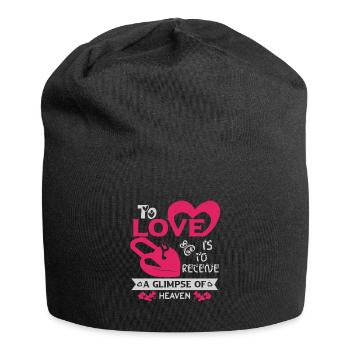 TO LOVE IS TO RECEIVE A GLIMPSE OF HEAVEN - Jersey Beanie - black - Front
