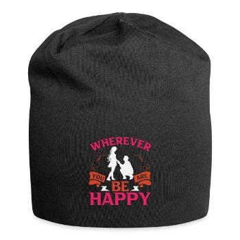 OÙ QUE VOUS SOYEZ, SOYEZ HEUREUX - Bonnet en jersey - noir - Devant