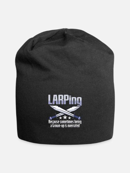 Larp Rpg Rollenspiel Design Larper - Jersey-Beanie - Schwarz