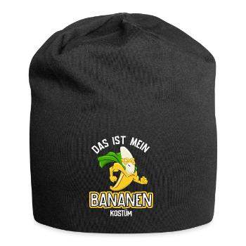 Karneval Kostüm Bananen - Jersey-Beanie - Schwarz - Vorne