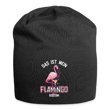 Karneval Kostüm Flamingo - Jersey-Beanie - Schwarz - Vorne