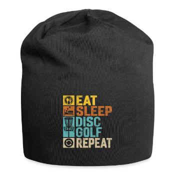 Lustiges Disc Golf & Ultimate Frisbee Spieler - Jersey-Beanie - Schwarz - Vorne