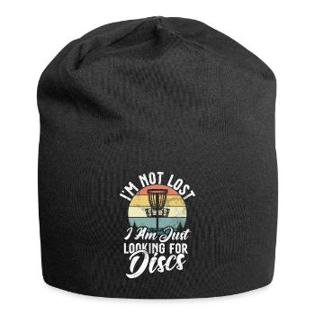 Lustiges Disc Golf & Ultimate Frisbee Spieler - Jersey-Beanie - Schwarz - Vorne