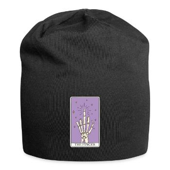 Sarcasme Tarot Card Finger pour un lecteur de tarot - Bonnet en jersey - noir - Devant
