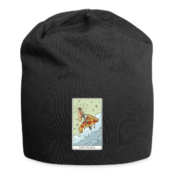 Pizza Tarot Card "The Slice" for a - Jersey Beanie - black - Front