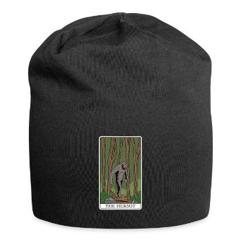 Bigfoot Tarotkarte "Der Einsiedler" für einen - Jersey-Beanie - Schwarz - Vorne