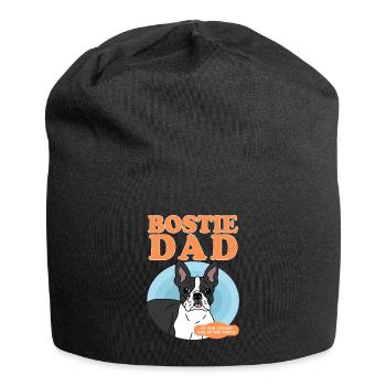 Boston Terrier Dad Hundebesitzer Hunde Geschenk - Jersey-Beanie - Schwarz - Vorne