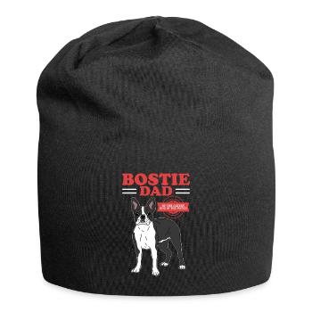 Boston Terrier Dad Hund Hundebesitzer Geschenk - Jersey-Beanie - Schwarz - Vorne