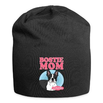 Boston Terrier Mom Hundebesitzer Hunde Geschenk - Jersey-Beanie - Schwarz - Vorne