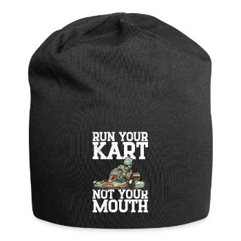 Faire du karting - Bonnet en jersey - noir - Devant