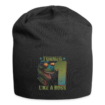 Baby 1. Geburtstag Junge Mädchen Like a Boss - Jersey-Beanie - Schwarz - Vorne