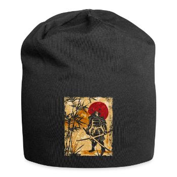 Samouraï Art Japonais Vintage Fighter Rétro - Bonnet en jersey - noir - Devant
