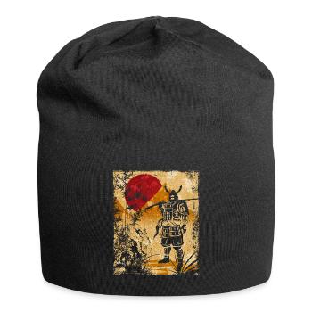 Samouraï Art Japonais Vintage Fighter Rétro - Bonnet en jersey - noir - Devant