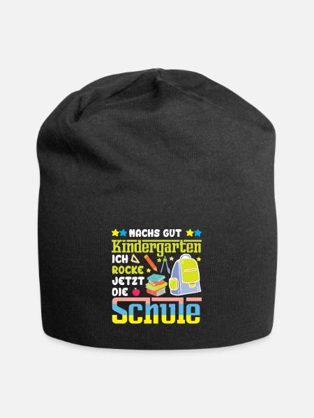 Machs Gut Kindergarten Ich Rocke Jetzt Die Schule - Jersey-Beanie - Schwarz
