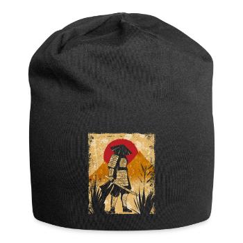 Samouraï Art Japonais Vintage Fighter Rétro - Bonnet en jersey - noir - Devant