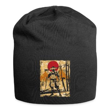 Samouraï Art Japonais Vintage Fighter Rétro - Bonnet en jersey - noir - Devant