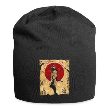Samouraï Art Japonais Vintage Fighter Rétro - Bonnet en jersey - noir - Devant