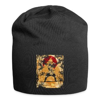 Samouraï Art Japonais Vintage Fighter Rétro - Bonnet en jersey - noir - Devant
