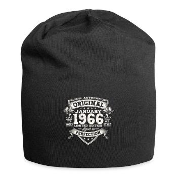 Né en 1966 Janvier 57e anniversaire Homme cadeau - Bonnet en jersey - noir - Devant