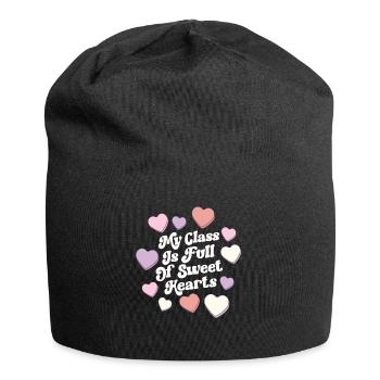 Lehrer Valentinstag Meine Klasse ist voller Süßes - Jersey-Beanie - Schwarz - Vorne
