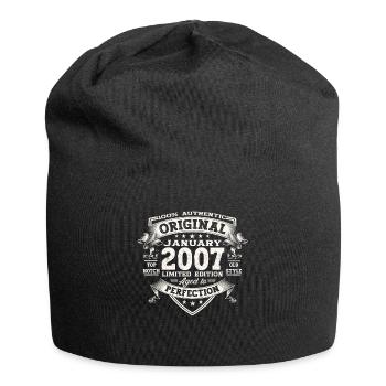 Année 2007 Janvier 16ème anniversaire cadeau homme - Bonnet en jersey - noir - Devant