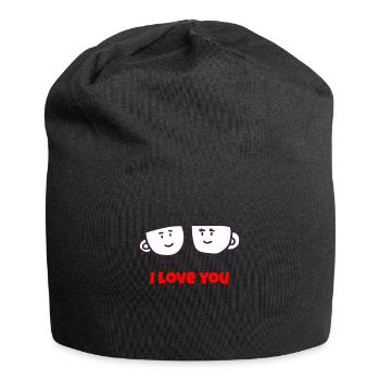 Saint-Valentin, Saint-Valentin, Saint-Valentin - Bonnet en jersey - noir - Devant