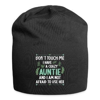 Ich Habe Eine Verrückte Tante Tante Neffe Nichte - Jersey-Beanie - Schwarz - Vorne