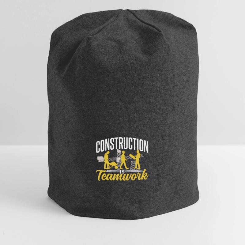 Construction work is teamwork Construction site construction Teamwork Jersey Beanie