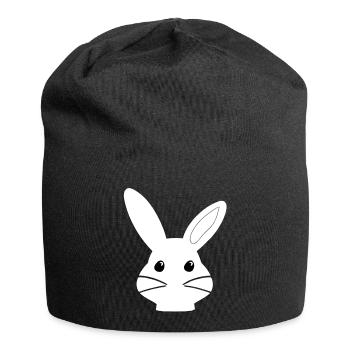 Wunderland Hase Cartoon Ostern Niedlich - Jersey-Beanie - Schwarz - Vorne