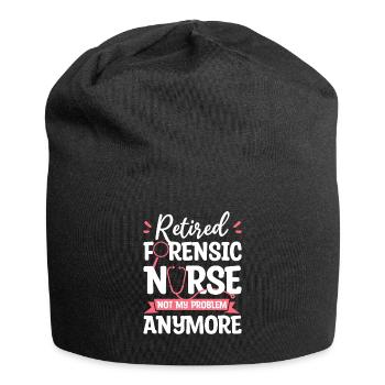 Retired Forensic Nurse Not My Problem Anymore RN - Bonnet en jersey - noir - Devant
