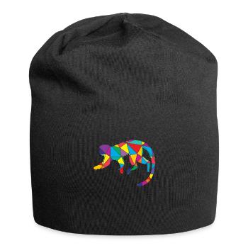 Affe Polygon Low Poly Wild Animal - Jersey-Beanie - Schwarz - Vorne