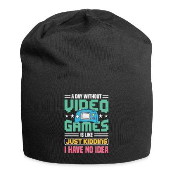 video Games i have no idea Gaming Design - Jersey Beanie - black - Front