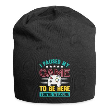 I paused my Game to be here you're welcome - Jersey Beanie - black - Front