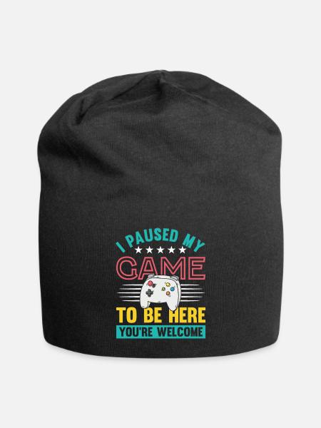 I paused my Game to be here you're welcome - Jersey-Beanie - Schwarz