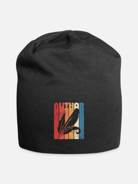 Autor - Jersey-Beanie - Schwarz