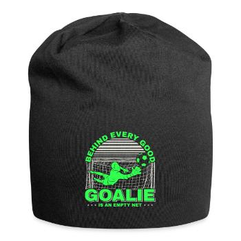 Fußball Tormann Soccer Goalie Spieler Fan Trainer - Jersey-Beanie - Schwarz - Vorne