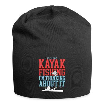 Kayak Fishing Kayaking Angler Kayaker Gift - Jersey Beanie - black - Front