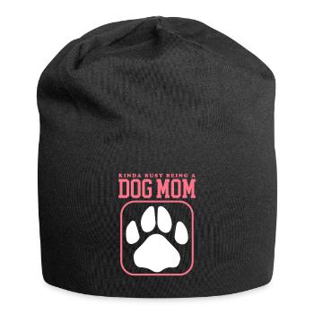 Dog Mama Mistress Dog Dog Owner Cadeau - Bonnet en jersey - noir - Devant